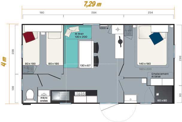 image plan mobil home super mercure nouveau camping marlice
